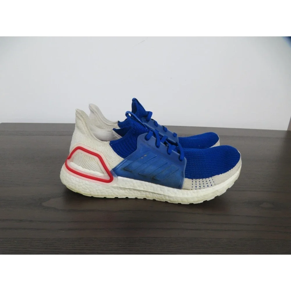 Adidas Ultraboost 19 Shoes Mens Size 12 Blue Running Sneakers EF1340 Gym Comfort